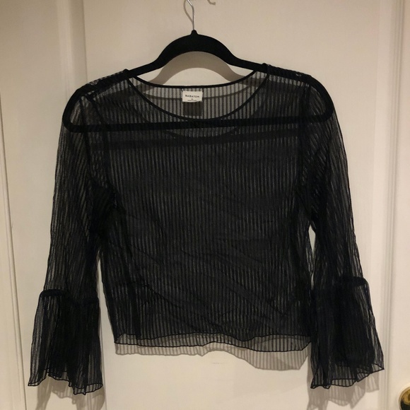 Aritzia Babaton Humbert Blouse in Black - Picture 1 of 5